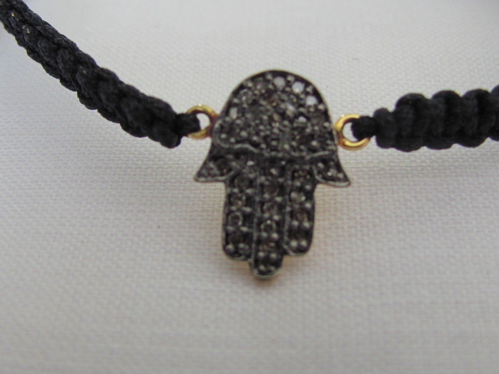 Bracelet gold on silver diamond hamsa