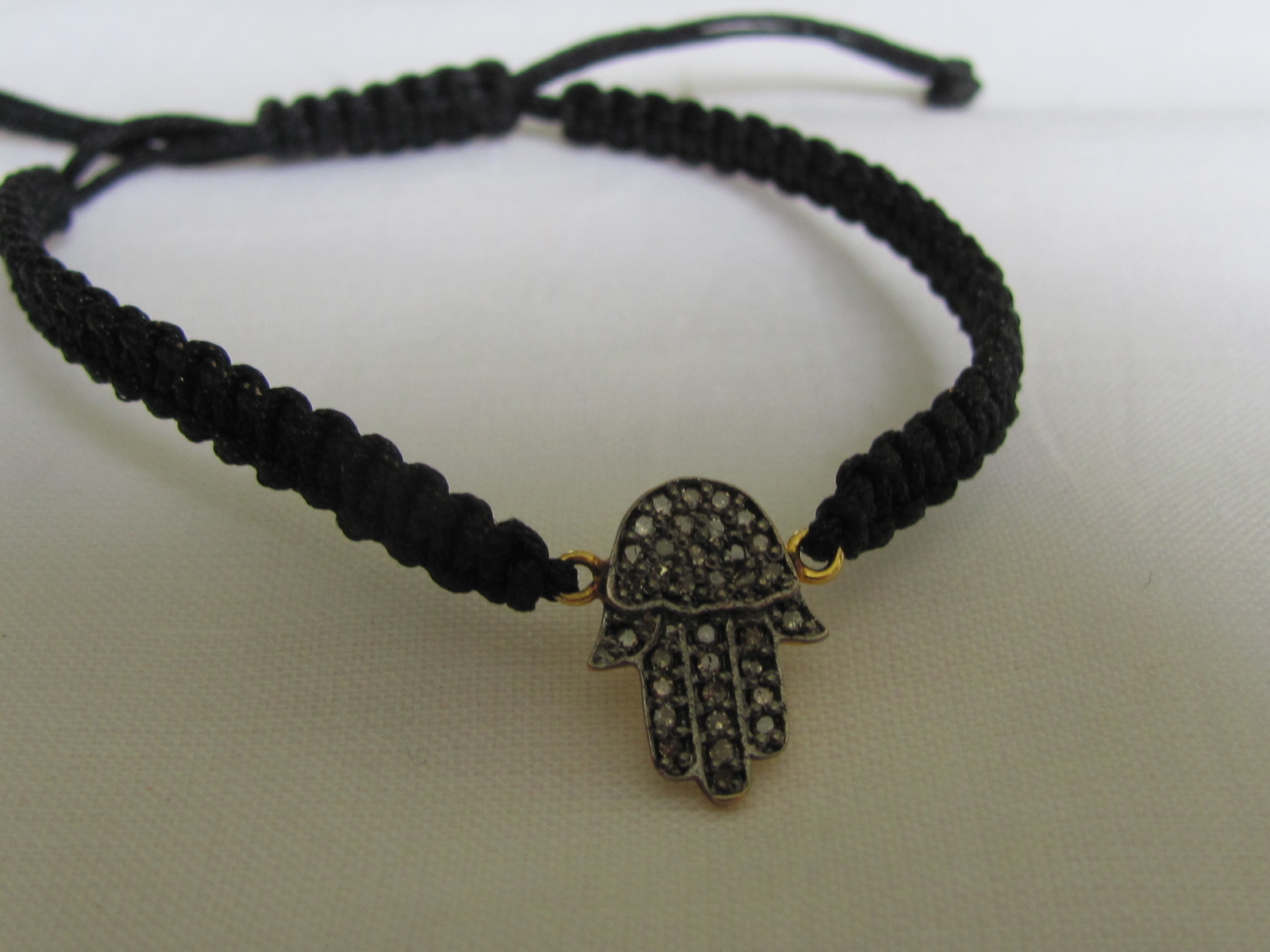 Bracelet gold on silver diamond hamsa