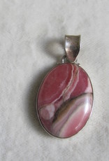 Pendant silver rhodocrosite