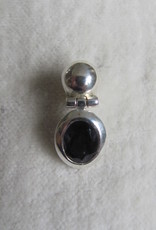 Earring silver stud with  iolite stone