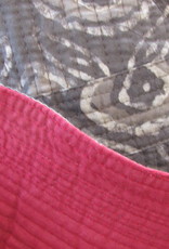 Jacket wrap around  reversable handprinted and quilted