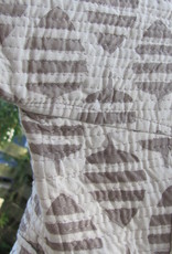 Jacket wrap around  reversable handprinted and quilted