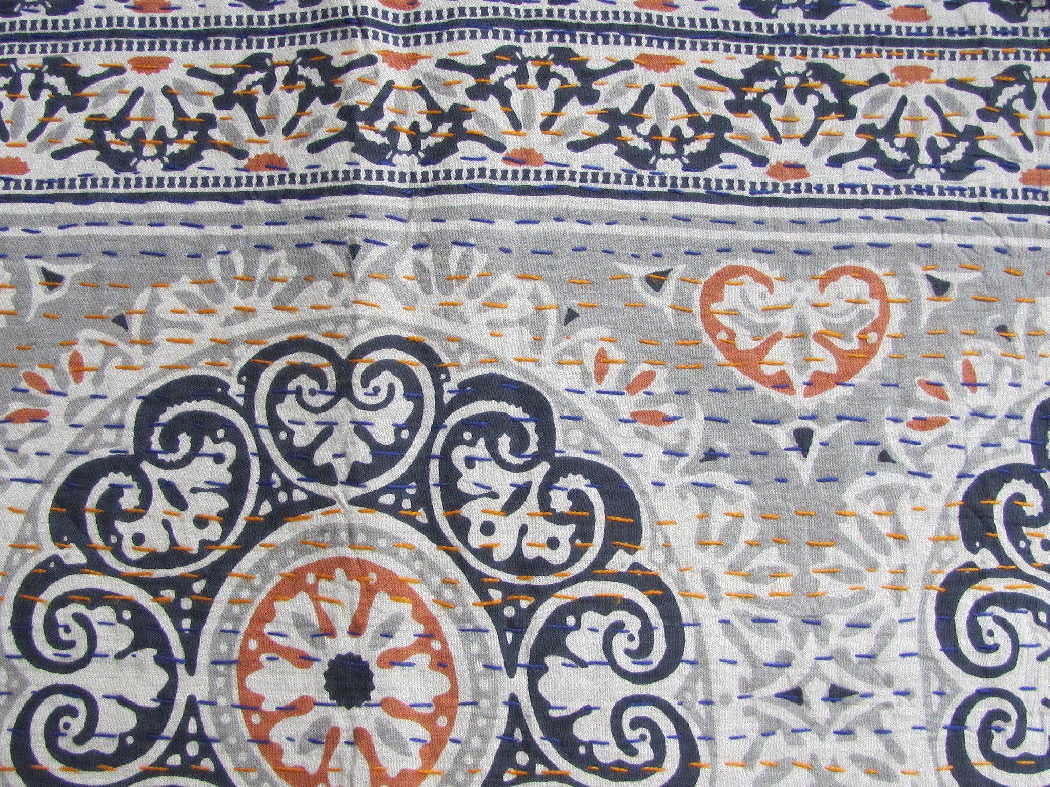 Bedspread  double  India bohemian  quilting  gudri/kantha