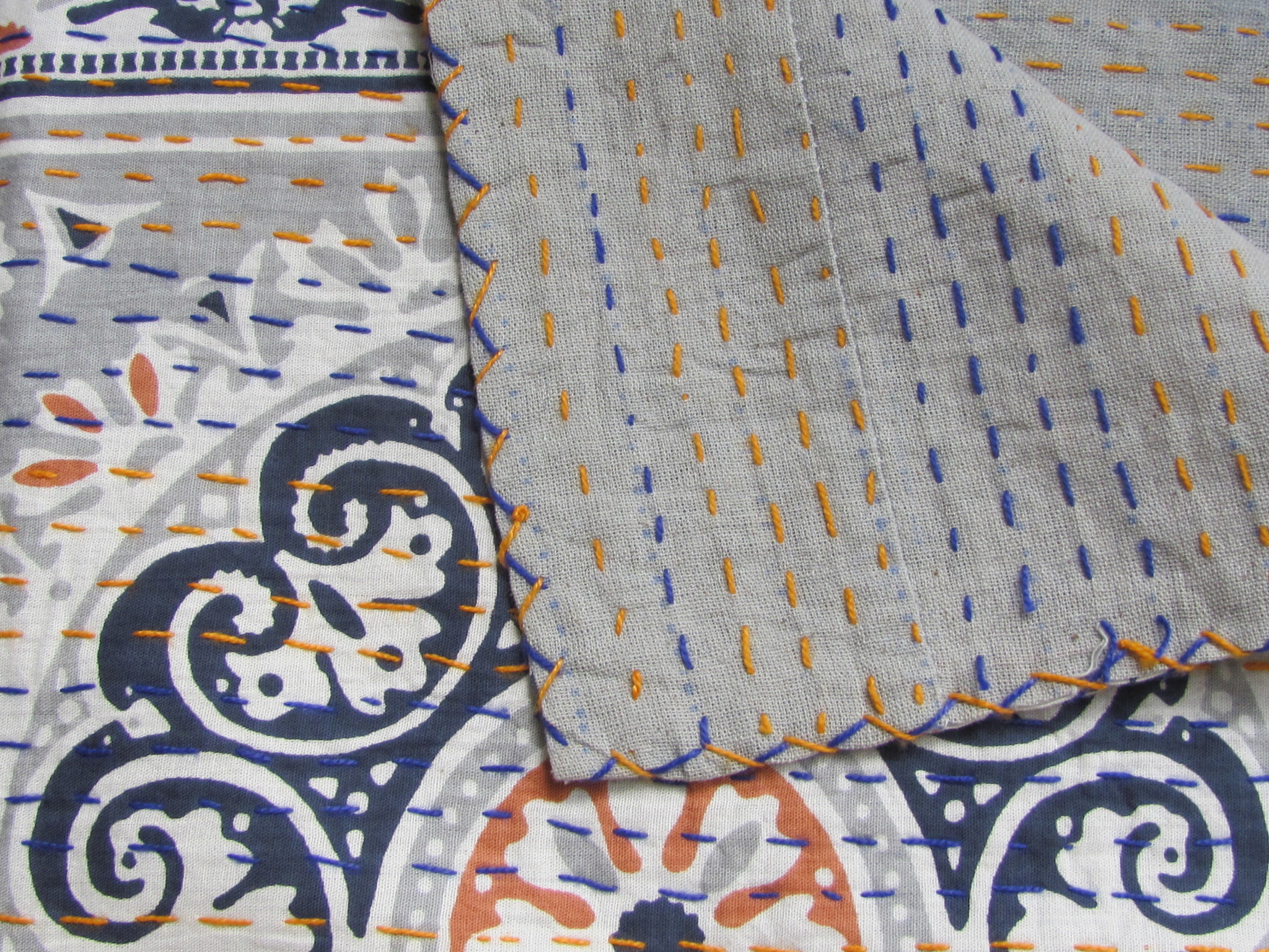 Bedspread  double  India bohemian  quilting  gudri/kantha