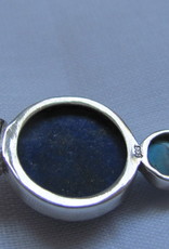 Pendant Silver with  lapis lazuli and turquoise