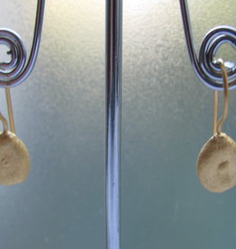 Earring  gold  on silver with rainbow moonstone