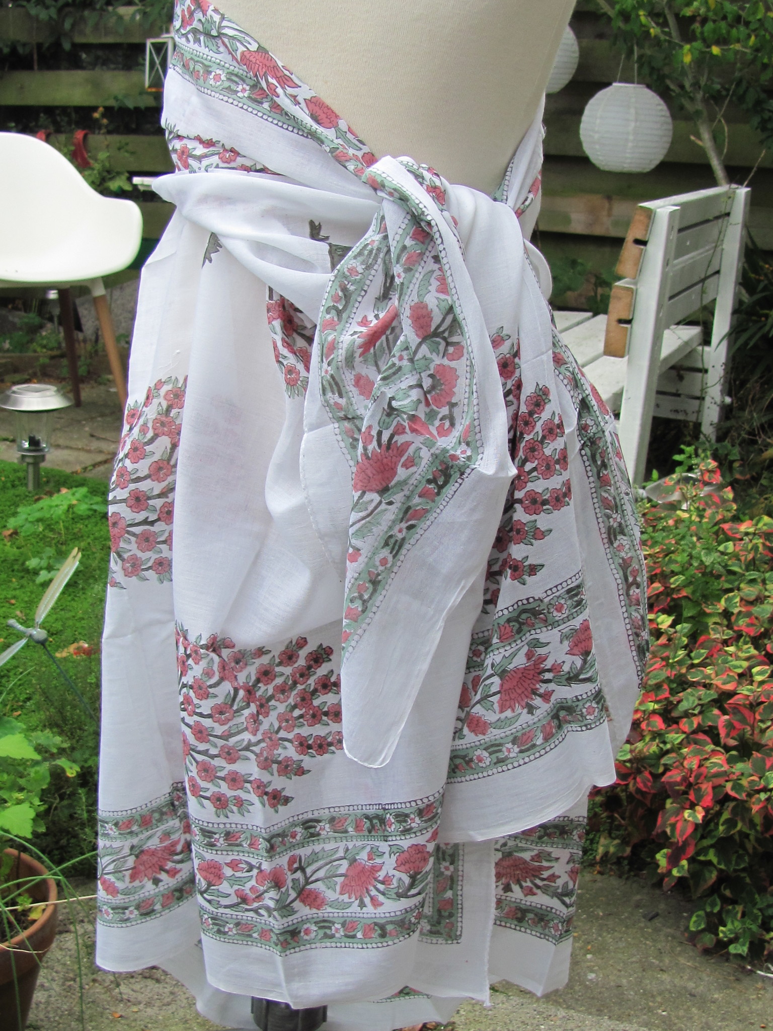 Shawl, Sarong, Pareo, skirt,   100% Handprinted Cotton