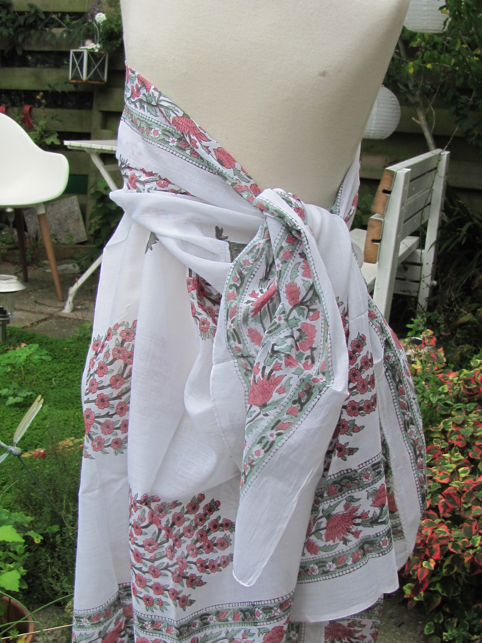 Shawl, Sarong, Pareo, skirt,   100% Handprinted Cotton