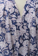 Kimono, ochtendjas, lounge kleding for thuis  handbedrukt met vegetable kleurstoffen.100% katoen