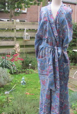 Kimono, dressing gown, home clothes  hand printed with vegetable dyes. 100% cotton