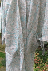 Kimono, dressing gown, home clothes  hand printed with vegetable dyes. 100% cotton\