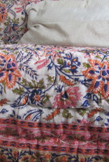 Hippy night India quilted and  handprinted  soft Cotton double counterpane