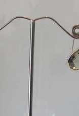 Earring silver green amethyst