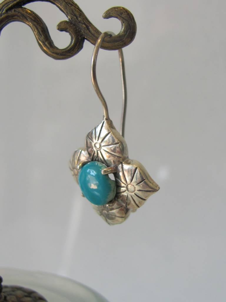 Earring silver turquoise