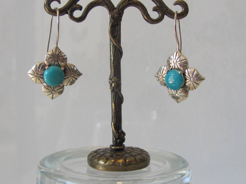 Earring silver turquoise