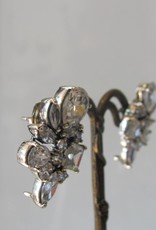 Earring silver zircon  retro stud