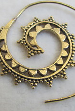 Earring brass  tribal bohemian Ibiza gypsy style