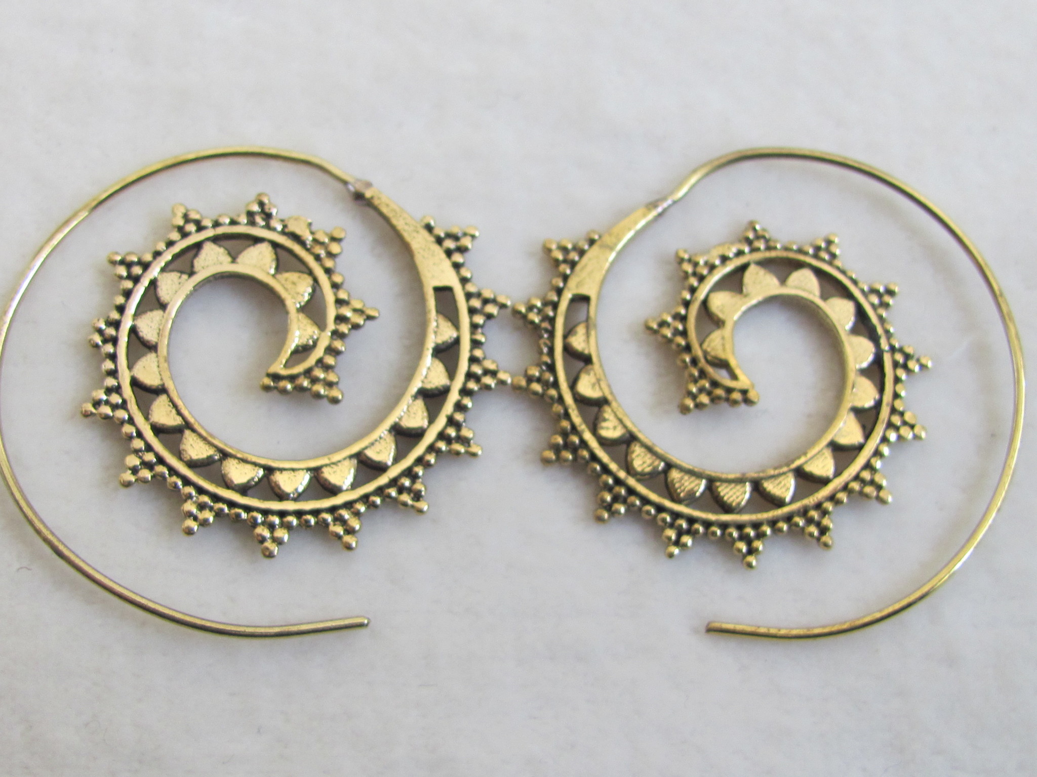 Earring brass  tribal bohemian Ibiza gypsy style