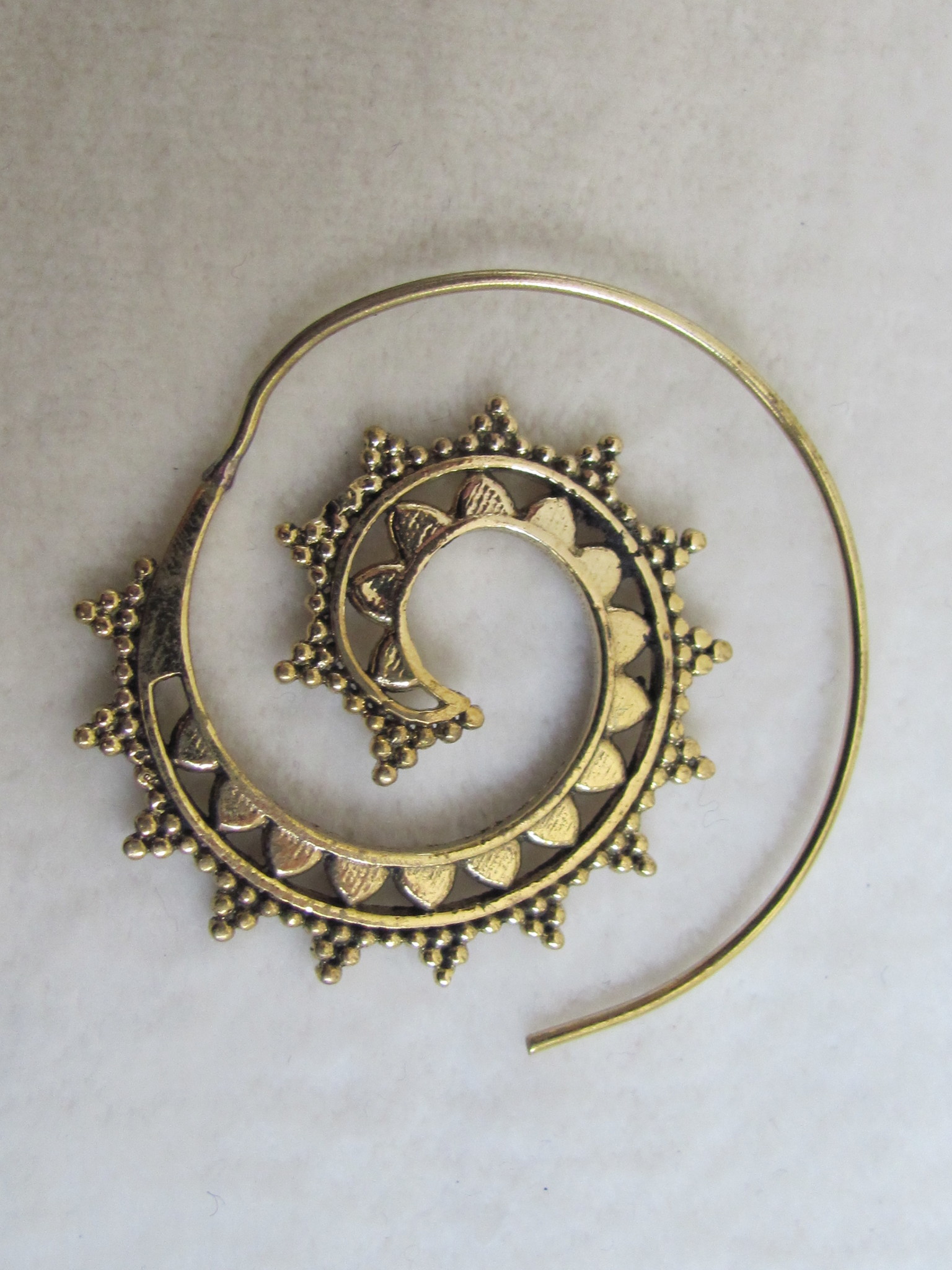 Earring brass  tribal bohemian Ibiza gypsy style