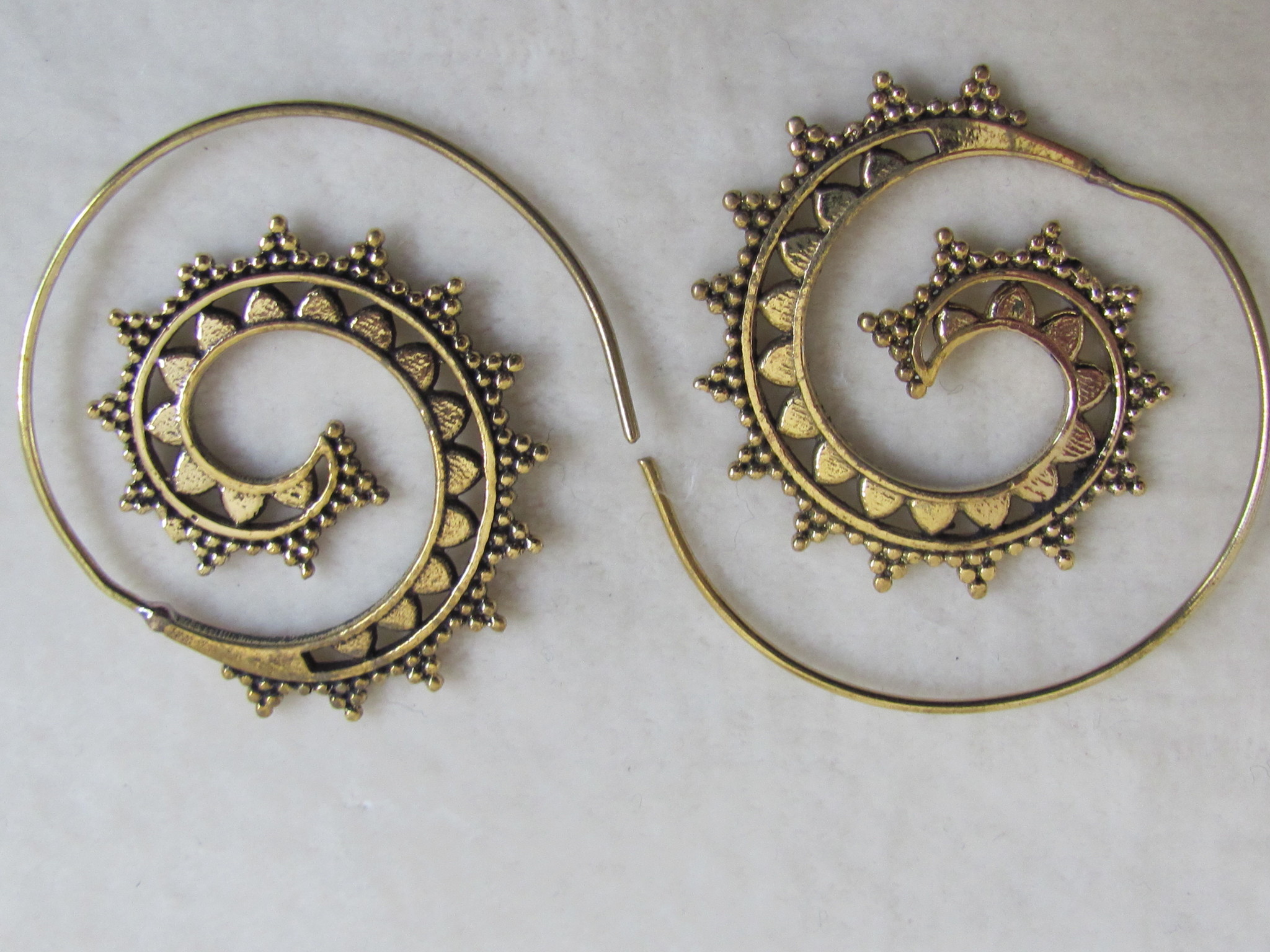 Earring brass  tribal bohemian Ibiza gypsy style