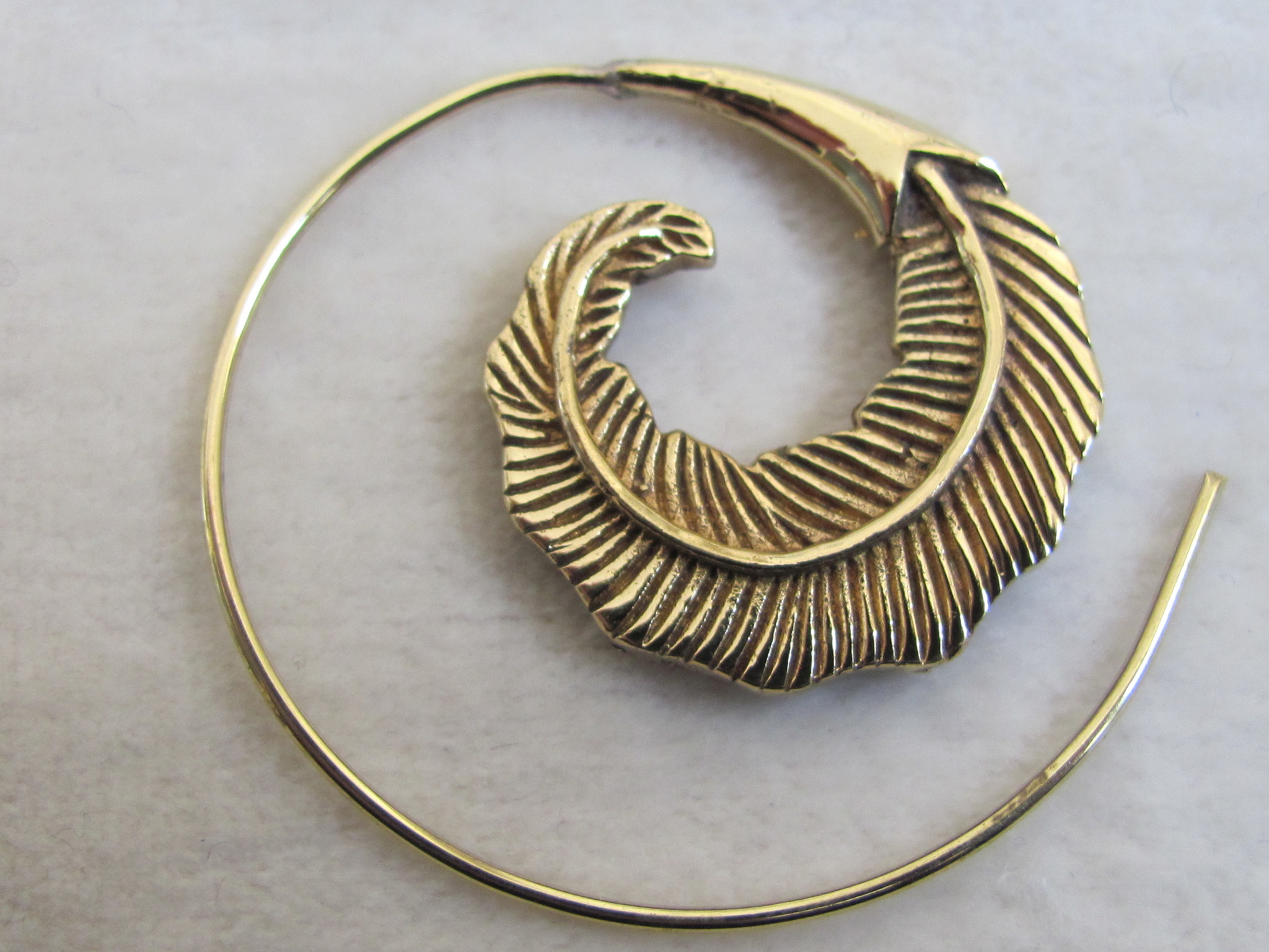 Earring brass  tribal bohemian Ibiza gypsy style