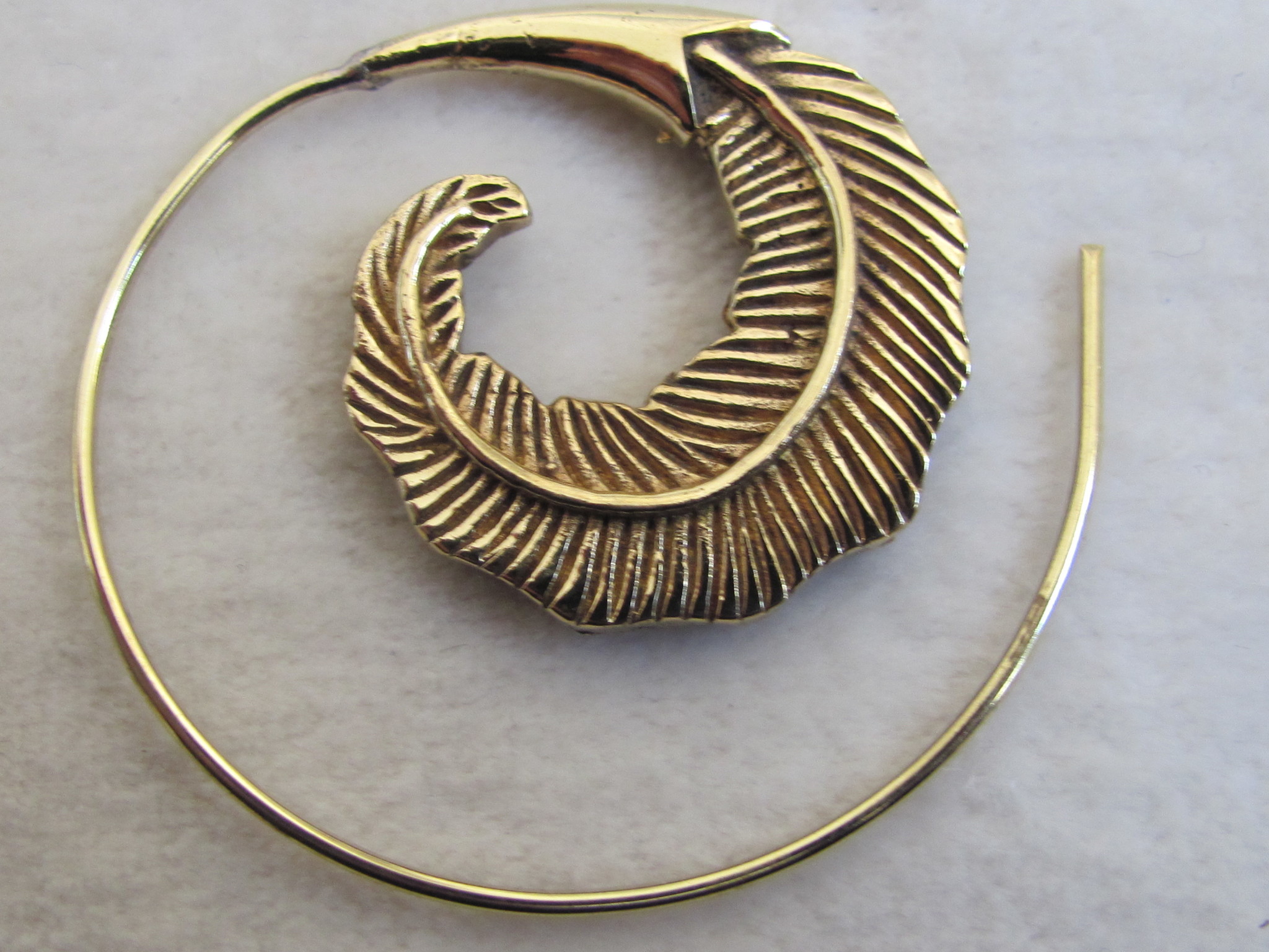 Earring brass  tribal bohemian Ibiza gypsy style