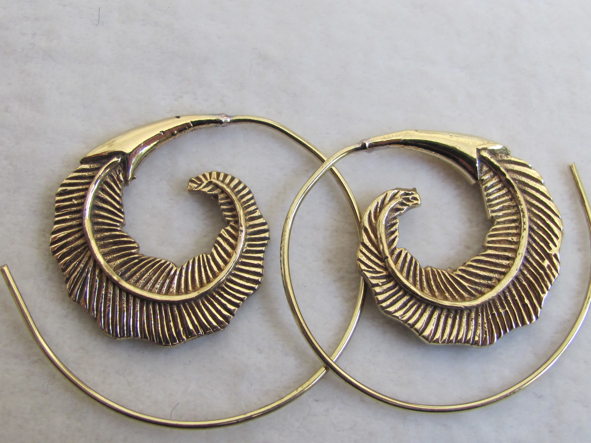 Earring brass  tribal bohemian Ibiza gypsy style