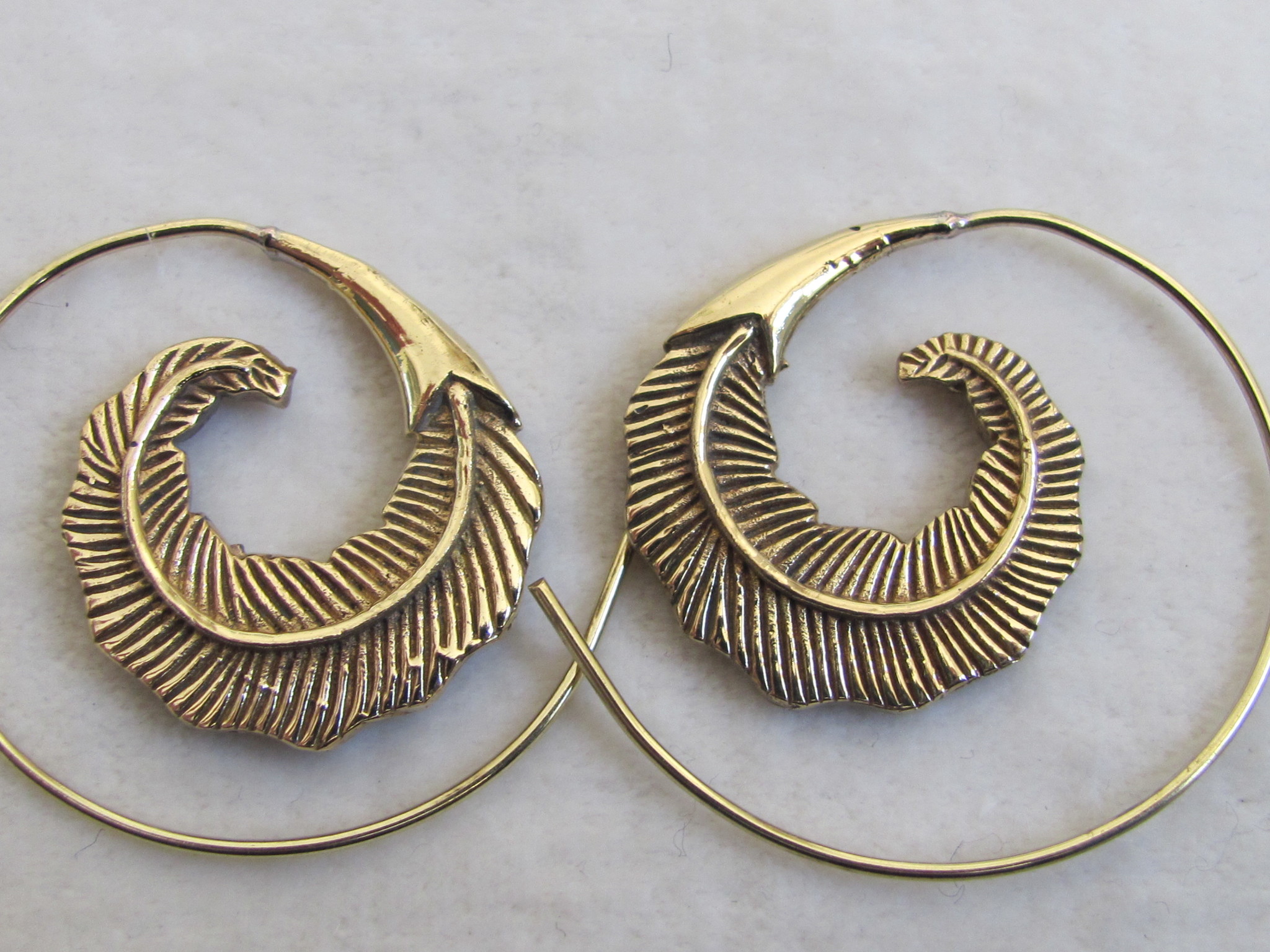 Earring brass  tribal bohemian Ibiza gypsy style