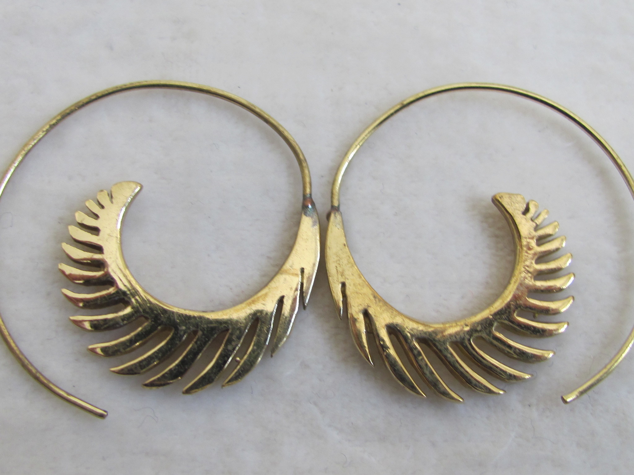 Earring brass  tribal bohemian Ibiza gypsy style