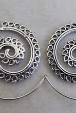 Zilver kleur oorbellen tribal bohemian design