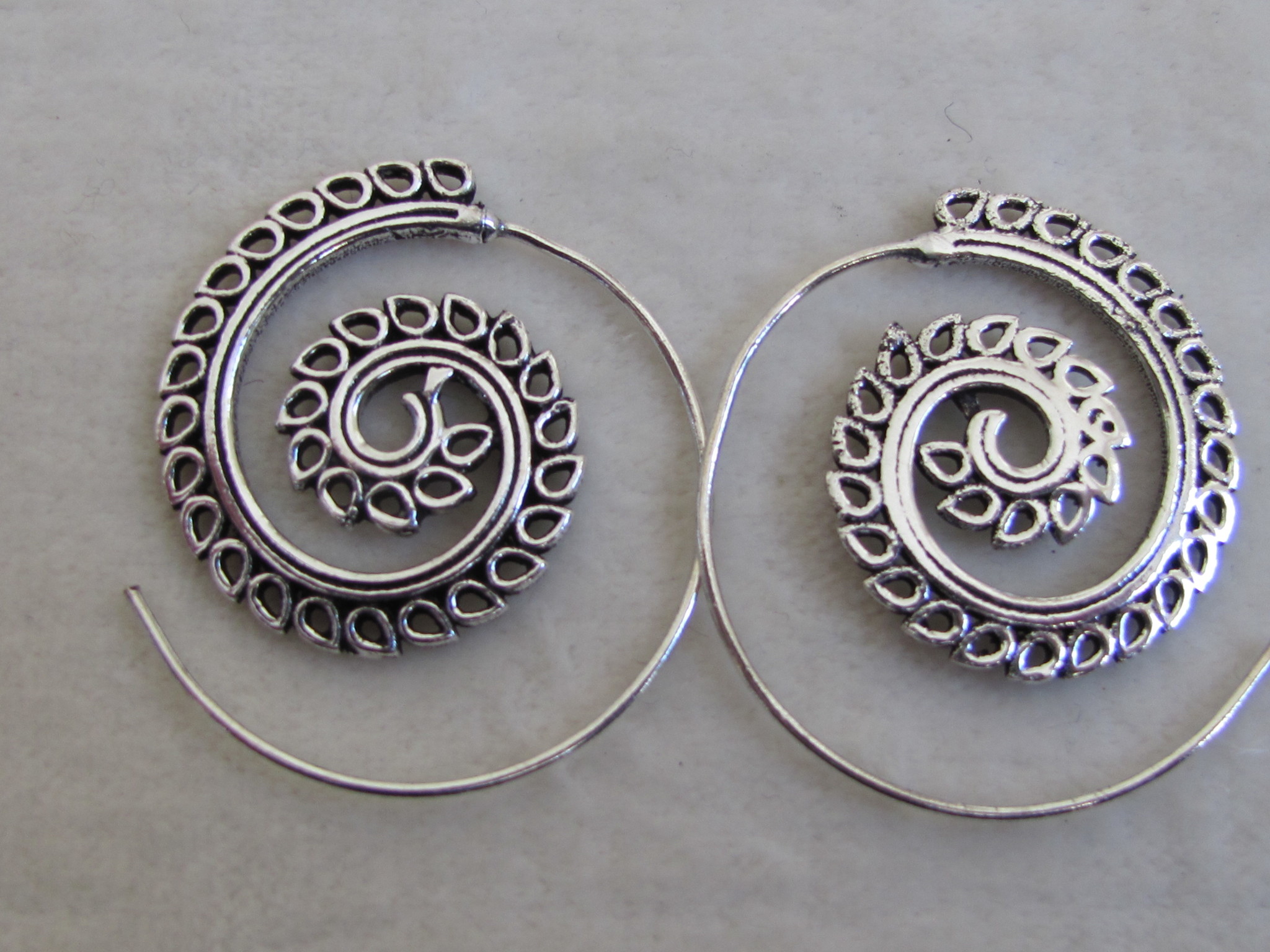 Silver coloured bohemian earrings  gypsy style