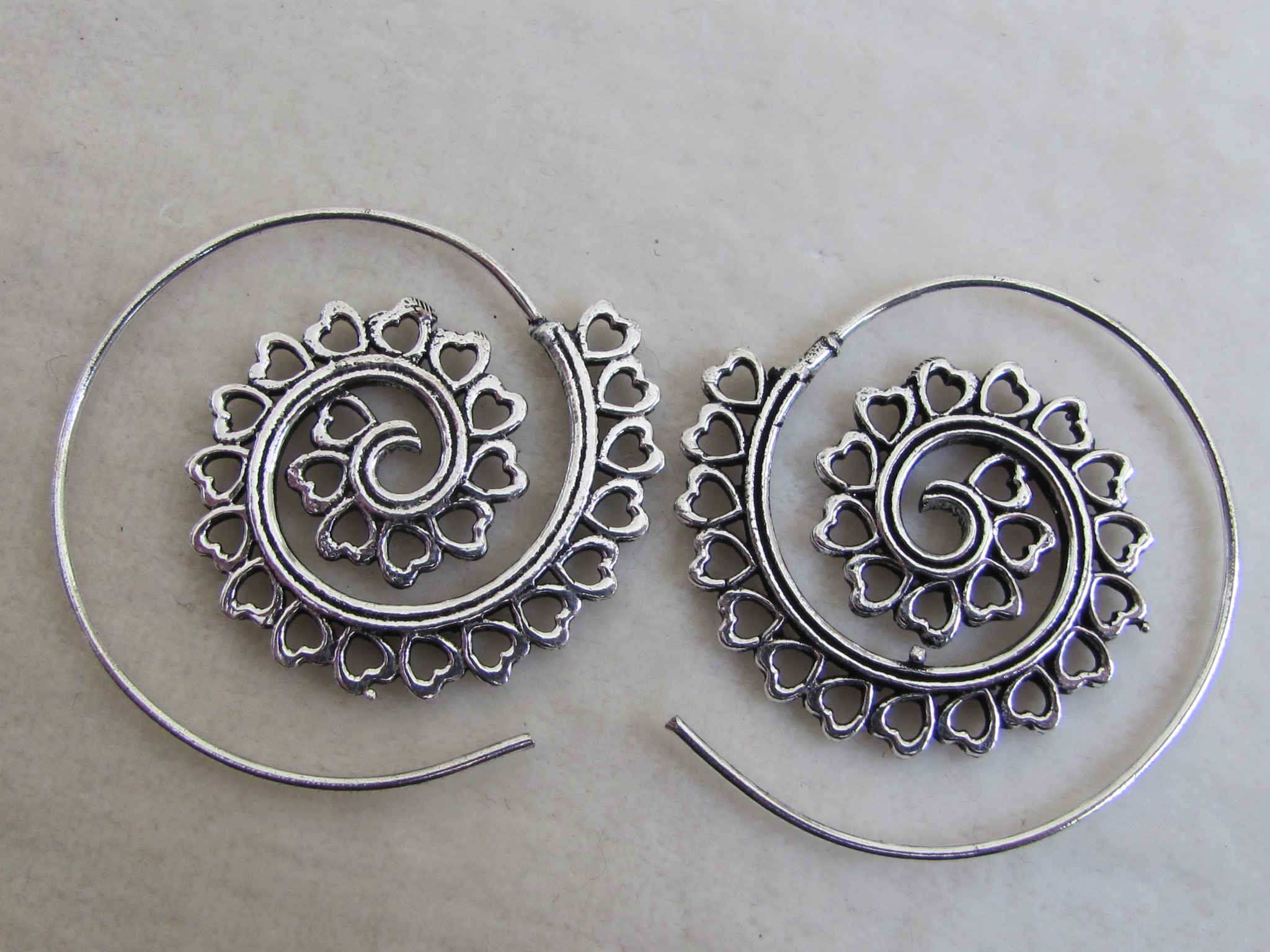 Silver coloured bohemian earrings  gypsy style