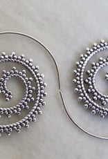 Silver coloured bohemian earrings  gypsy style