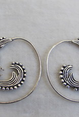 Zilver kleur oorbellen tribal bohemian design