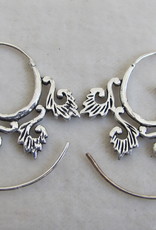 Silver coloured bohemian earrings  gypsy style