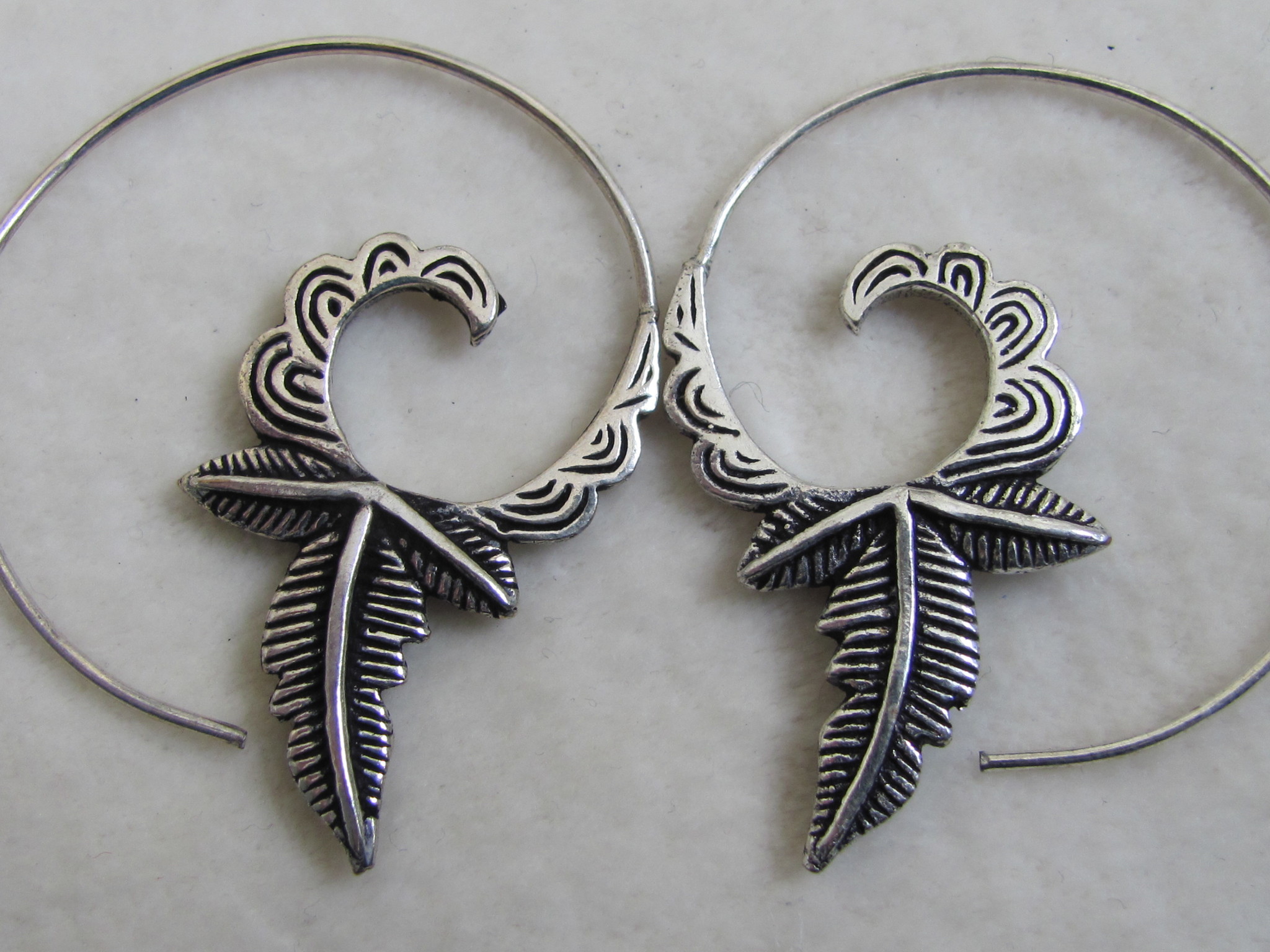 Silver coloured bohemian earrings  gypsy style