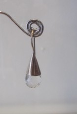 Oorbel zilver met bergcrystal