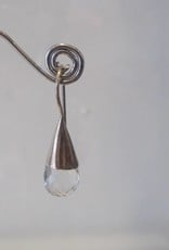 Oorbel zilver met bergcrystal