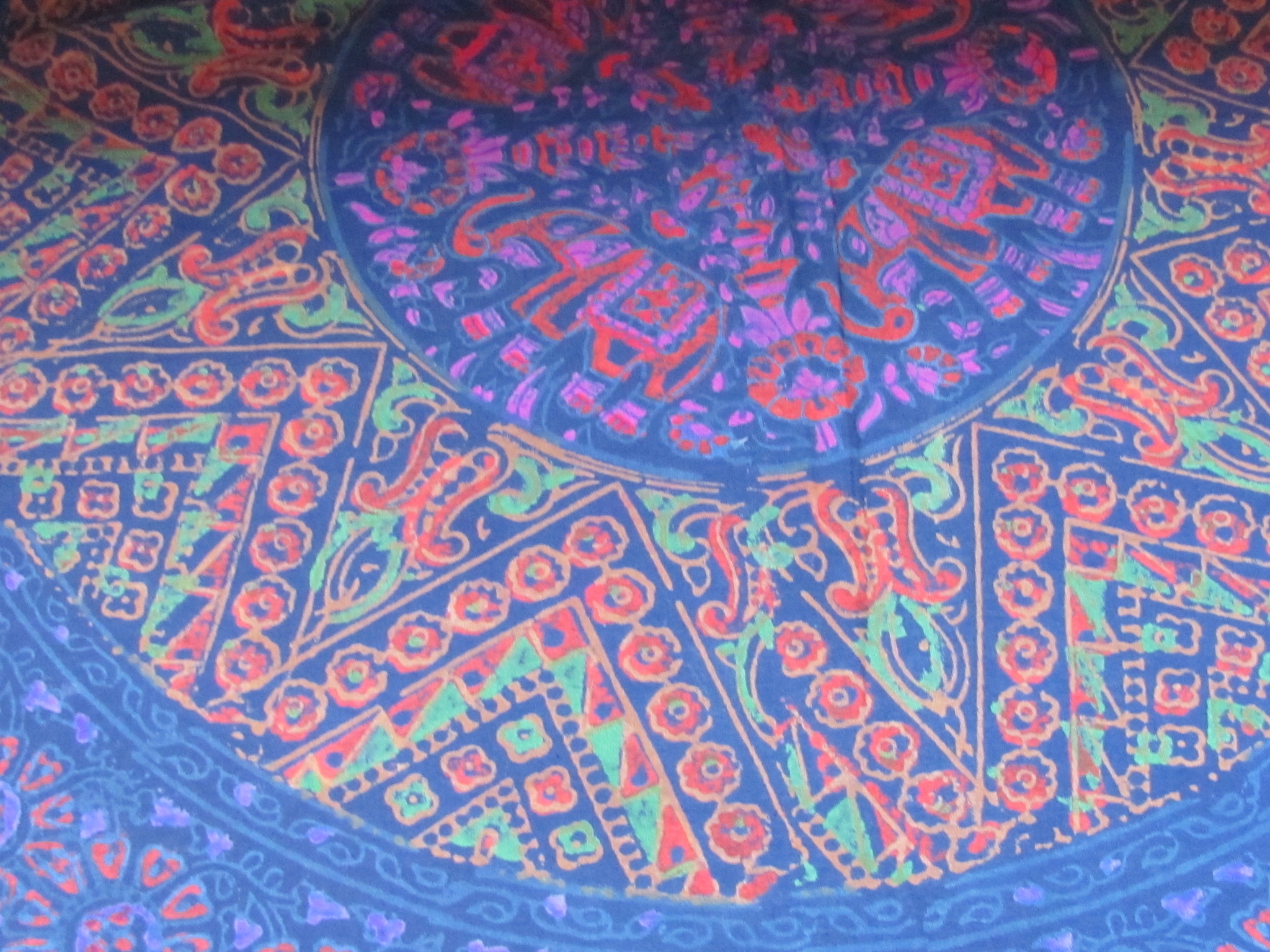 Bedsprei mandala, grand foulard,   kleurrijke bohemian slaapkamer