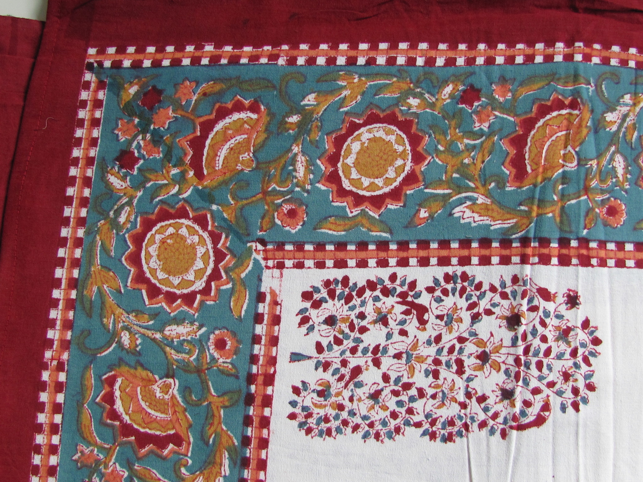 Bedsheet Bohemian,  Indian bedspread, Grand Foulard , Tabel Cloth,