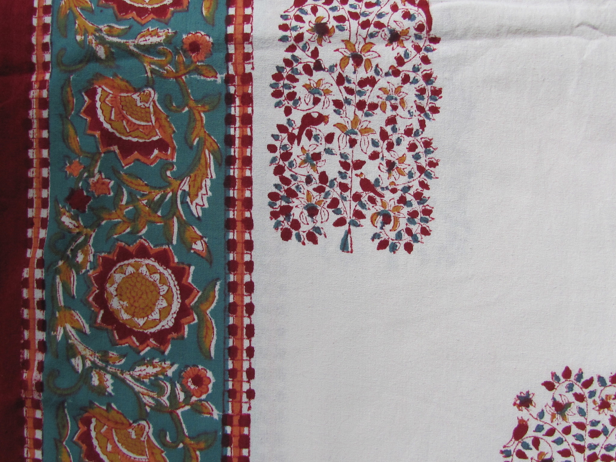 Bedsheet Bohemian,  Indian bedspread, Grand Foulard , Tabel Cloth,