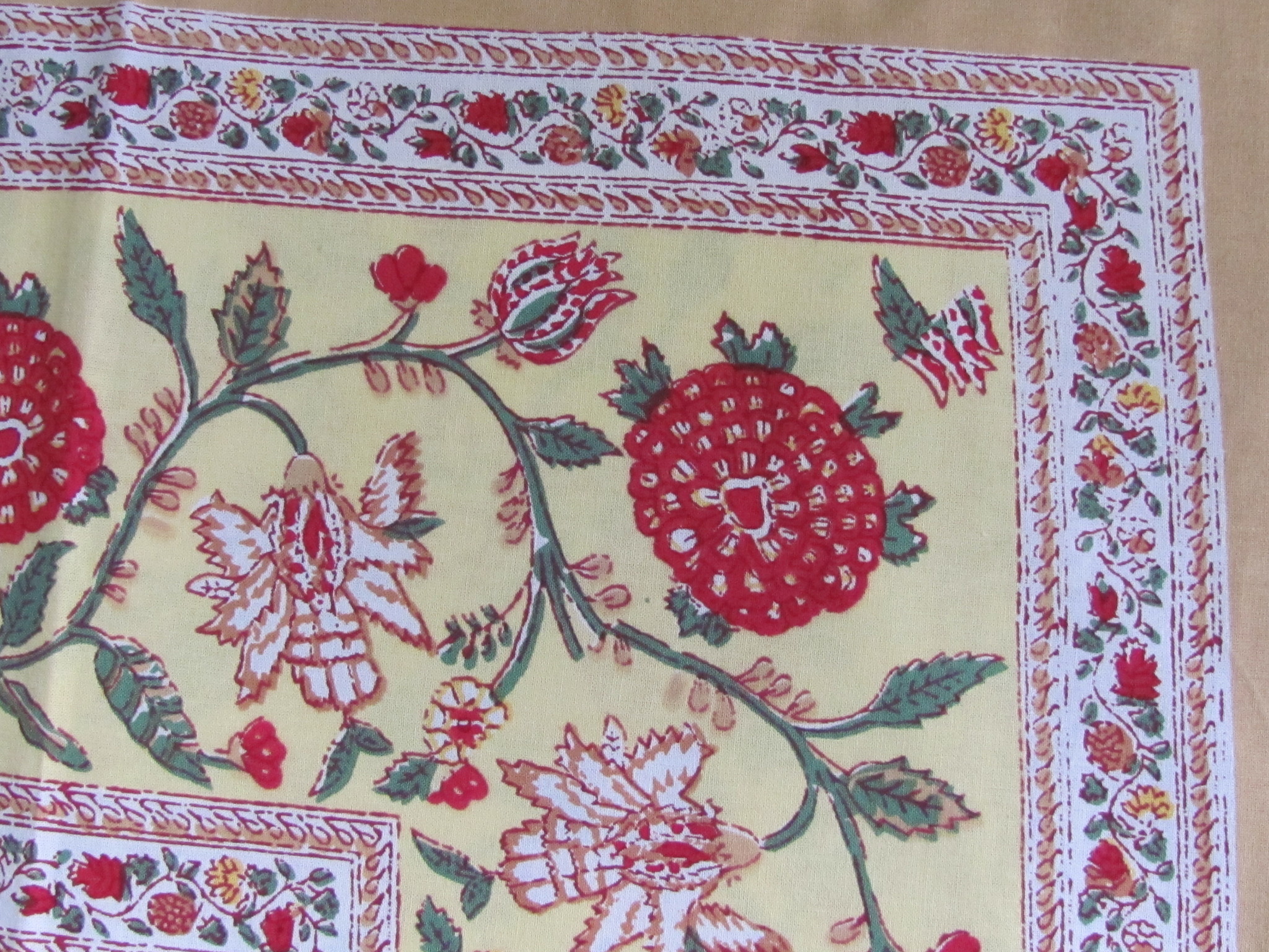 Indian bedspread, Bedsheet Bohemian,  Grand Foulard , TabelCloth,