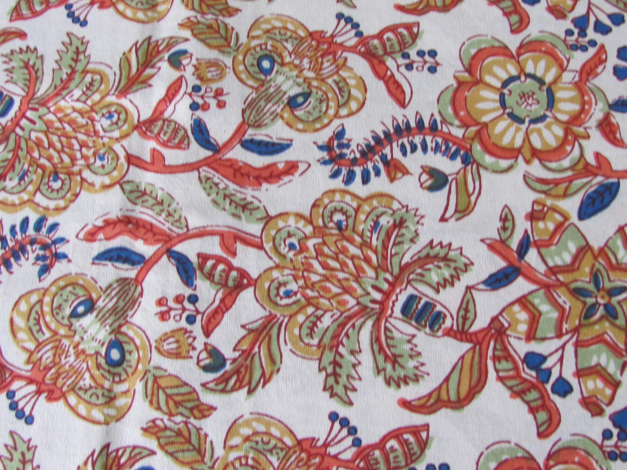 Bedsheet bohemian retro on the bed, grand foulard , tabel cloth, grand foulard,