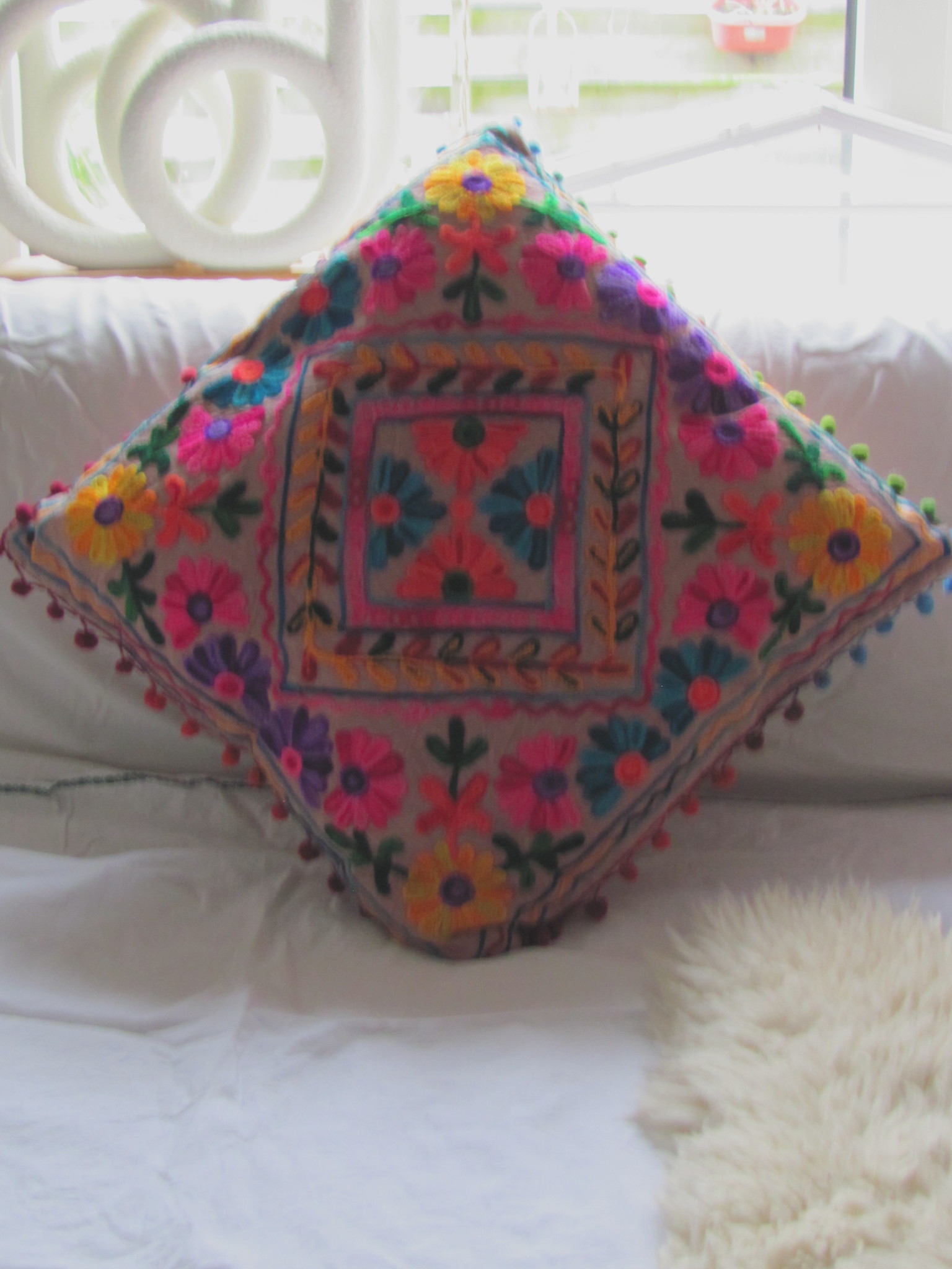 cushion cover susani embroiderd in Uzbeki style