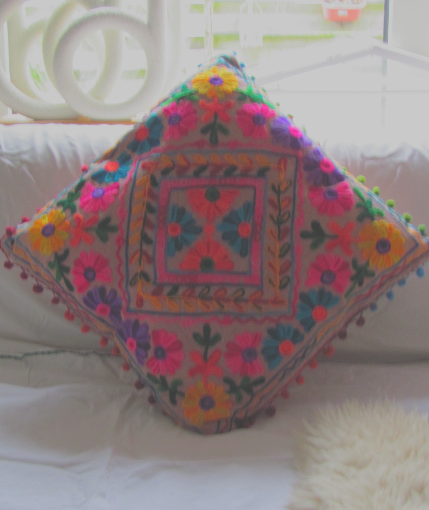 cushion cover susani embroiderd in Uzbeki style