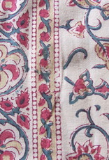 Bedsheet bohemian  on the bed, grand foulard , tabel cloth, grand foulard,