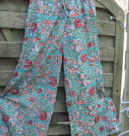 Pants wide legged hand( block )printed