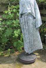 Kimono, ochtendjas, lounge kleding for thuis  handbedrukt met vegetable kleurstoffen.100% katoen