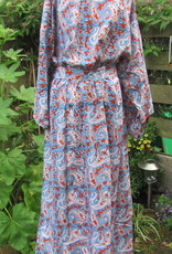 Kimono, dressing gown hand printed with vegetable dyes. 100% cotton