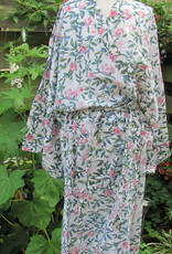 Kimono, dressing gown hand printed with vegetable dyes. 100% cotton